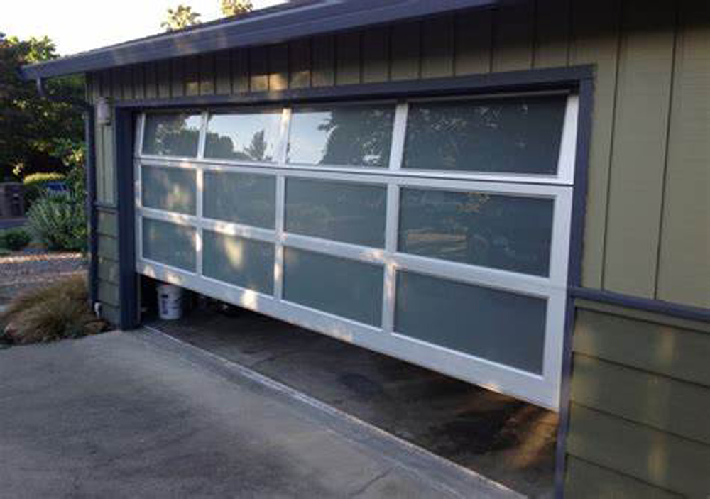 Glass sectional garage door projects