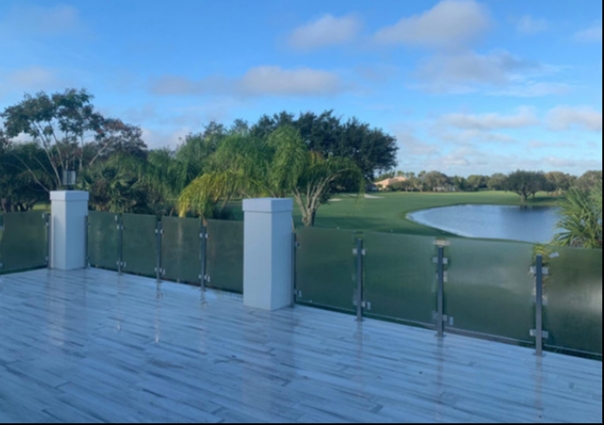 Stainless steel glass railing and spiral staircase project in Orlando, 2019