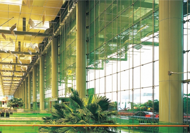 Glass curtain wall for  Singapore Changi Airport