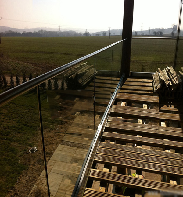 aluminum handrail fittings frameless glass balcony systems